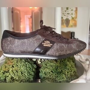 Coach Brown and Black Signature Sneakers